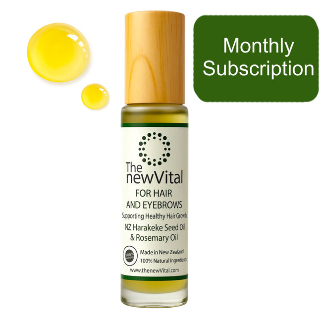 Hair & Eyebrow Growth Oil with Rosemary & NZ Harakeke | Monthly Subscription