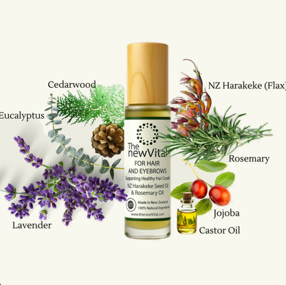 Hair & Eyebrow Growth Oil with Rosemary & NZ Harakeke